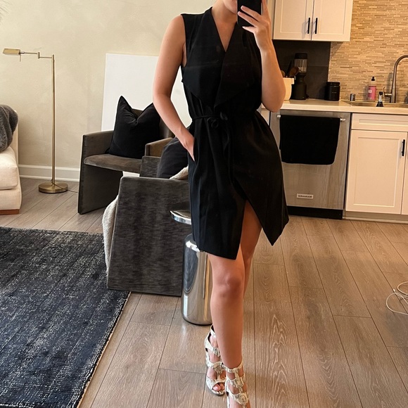 Saks Fifth Avenue Long Black Vest - Picture 6 of 6